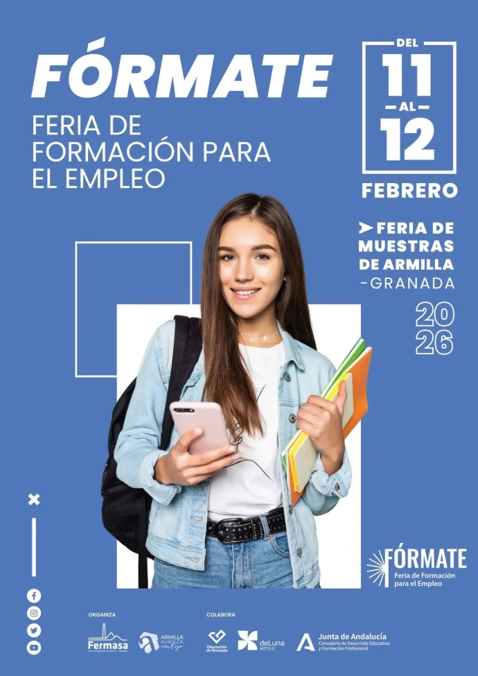 Cartel oficial de Fórmate 2026, feria de formación para el empleo en Granada
